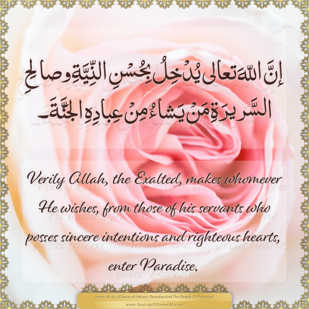 Verily Allah, the Exalted, makes whomever He wishes, from those of his...